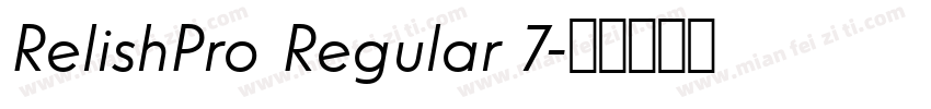 RelishPro Regular 7字体转换